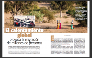 artículo publicado en la revista Ciudad Sostenible sobre los migrantes climáticos